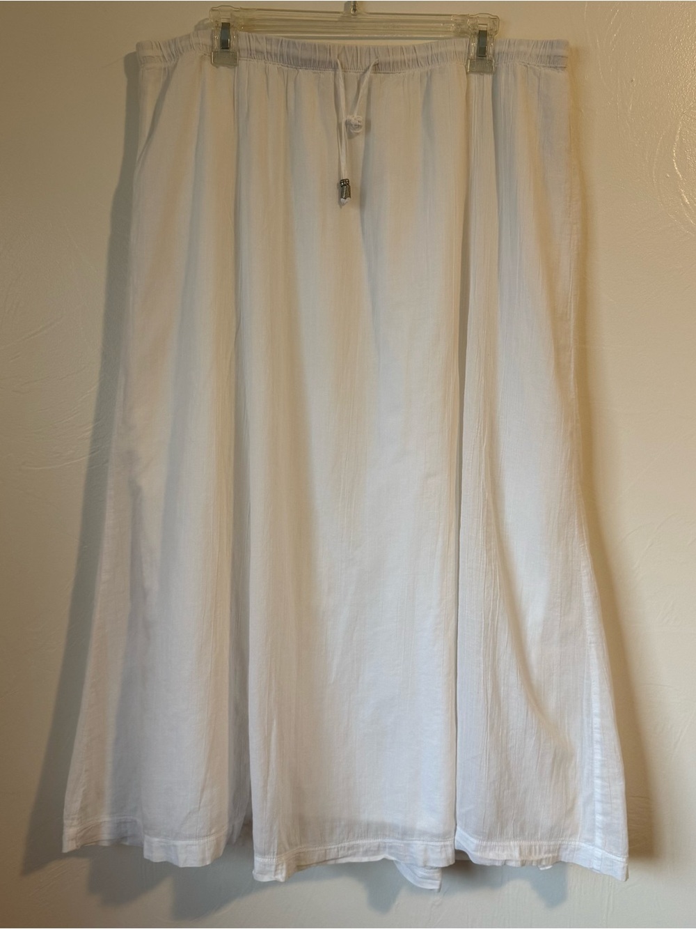 J. Jill Boho Maxi Skirt White 100% Cotton Large/XL